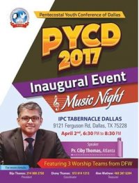 PYCD 2017 Inaugural Event and Music Night